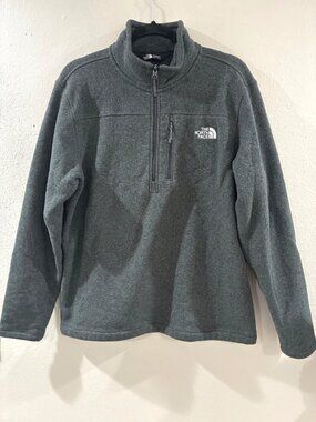 The North Face Men's Gordon Lyons Quarter Zip Jacket sweater-knit fleece size L